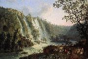 Jakob Philipp Hackert Villa of Maecenas and Waterfalls in Tivoli oil painting
